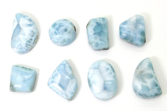 Natural Dominican Larimar Smooth Chips Rock Stone Gemstone Variety Shape Beads For Ring Necklace Pendant Jewelry Making - Pgl64