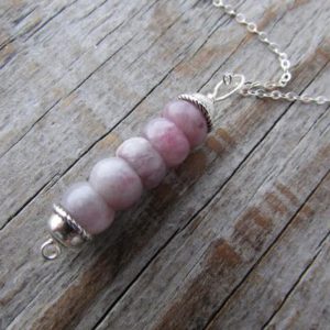 Lepidolite Necklace pendant purple lepidolite gemstone stack pendant | Natural genuine Array jewelry. Buy crystal jewelry, handmade handcrafted artisan jewelry for women.  Unique handmade gift ideas. #jewelry #beadedjewelry #beadedjewelry #gift #shopping #handmadejewelry #fashion #style #product #jewelry #affiliate #ad