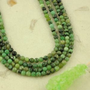Shop Chrysoprase Round Beads! Lime Green Round Chrysoprase : In Black Matrix with Natural Striations, 6mm, Natural, Woodland, Boho, Craft, Jewelry Making Supplies, CY251 | Natural genuine round Chrysoprase beads for beading and jewelry making.  #jewelry #beads #beadedjewelry #diyjewelry #jewelrymaking #beadstore #beading #affiliate #ad