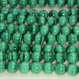Genuine Natural Malachite Gemstone Grade AAA Light Green Smooth 6mm 8mm Round Loose Beads (141) | Natural genuine round Malachite beads for beading and jewelry making.  #jewelry #beads #beadedjewelry #diyjewelry #jewelrymaking #beadstore #beading #affiliate #ad