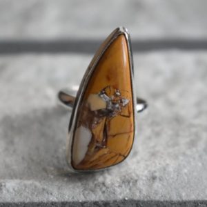 925 silver natural brecciated ring-brecciated gemstone ring-brecciated ring–mookaite ring–handmade ring-ring for women-design ring | Natural genuine Mookaite Jasper rings, simple unique handcrafted gemstone rings. #rings #jewelry #shopping #gift #handmade #fashion #style #affiliate #ad