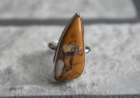 925 Silver Natural Brecciated Ring-brecciated Gemstone Ring-brecciated Ring--mookaite Ring--handmade Ring-ring For Women-design Ring
