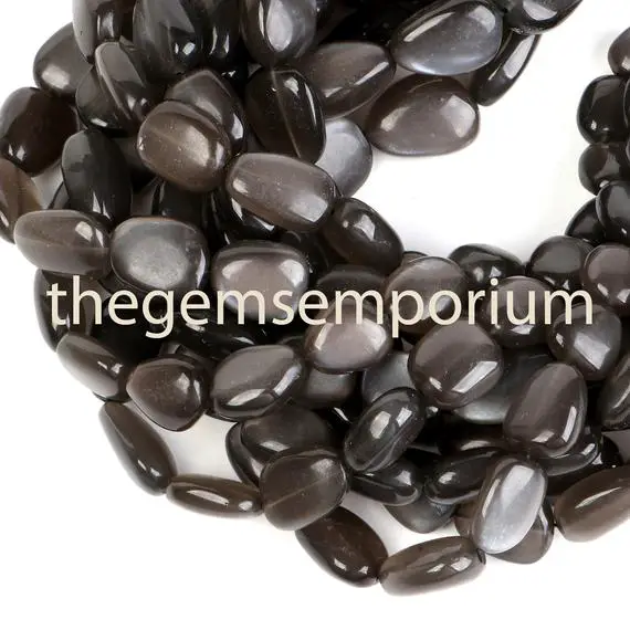 Grey Moonstone Plain Smooth Nugget Gemstone Beads, Grey Moonstone Nuggets, Aaa Quality,gemstone For Jewelry Making