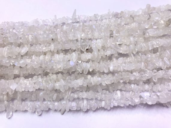 Natural Blue Moonstone 4-6mm Chips Genuine Loose Nugget Beads 34 Inch Jewelry Supply Bracelet Necklace Material Support