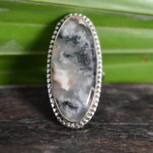 Shop Moss Agate Rings! 925 silver moss agate ring-moss agate ring-natural agate ring-handmade ring-ring for women-design ring | Natural genuine Moss Agate rings, simple unique handcrafted gemstone rings. #rings #jewelry #shopping #gift #handmade #fashion #style #affiliate #ad