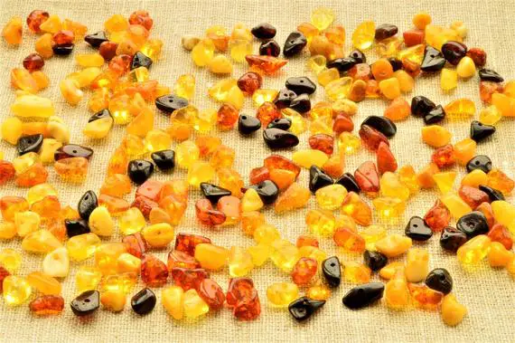 Natural Amber Beads 5-200 Grams Chip Beads (4-7mm) Jewelry Supplies Beads, Baltic Amber Beads, Polished Mixed Beads