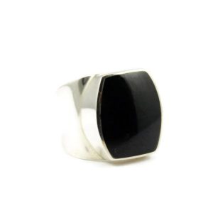 Shop Obsidian Rings! Men Ring Black obsidian stone silver 925e ring handmade in sterling silver Resizing available | Natural genuine Obsidian rings, simple unique handcrafted gemstone rings. #rings #jewelry #shopping #gift #handmade #fashion #style #affiliate #ad