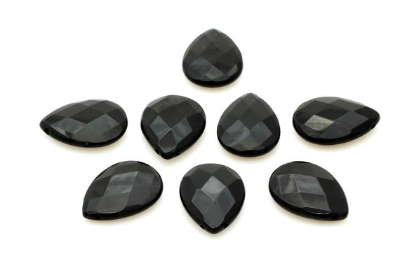 A Grade Black Onyx Drops,gemstone Beads,onyx Beads,black Beads,black Teardrops,gemstones Wholesale,jewelry Making Supplies - 1 Pc