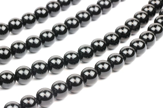 Black Onyx Beads,natural Stone Beads,semiprecious Loose Beads,black Beads,gemstone Beads,large Beads,jewelry Making,8mm - 16" Strand