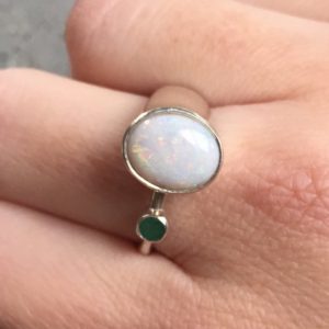 Shop Opal Rings! Opal Ring, Natural Opal Ring, Australian Opal, Vintage Opal, October Birthstone, Vintage Rings, White Antique Ring, Sterling Silver Ring | Natural genuine Opal rings, simple unique handcrafted gemstone rings. #rings #jewelry #shopping #gift #handmade #fashion #style #affiliate #ad