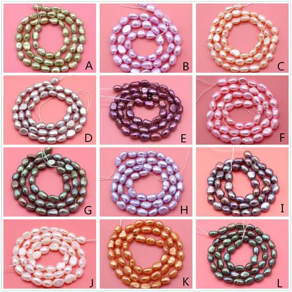 6-7mm  Baroque Nugget Pearl Beads,freshwater Cultured Pearl Beads,loose Pearl Strand,wedding Pearl Beads,pearl For Jewelry Making-15.5inches