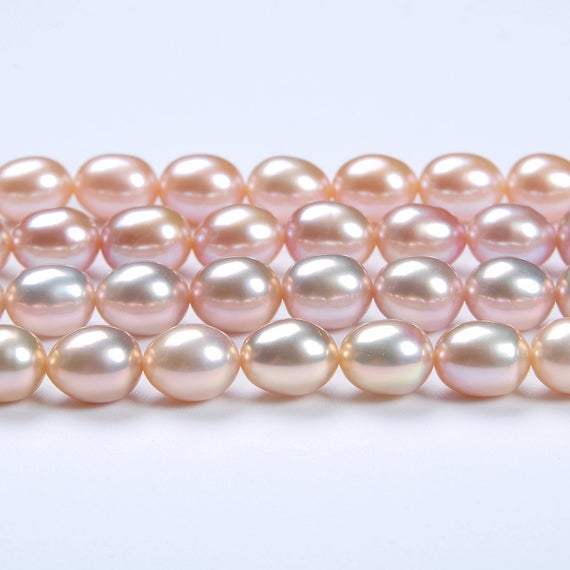 Aa 6~7mm Rice Bright Pink Clear Freshwater Pearl,raw Genuine Freshwater Pearl,high Luster Pearl,good Quality Freshwater Pearl Beads,ts934