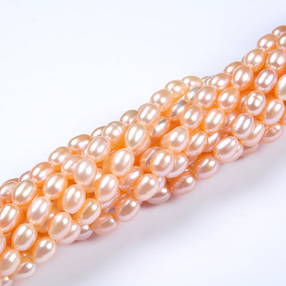 Aa 6~7mm Rice Bright Pink Clear Freshwater Pearl,raw Genuine Freshwater Pearl,high Luster Pearl,good Quality Freshwater Pearl Beads,ts840