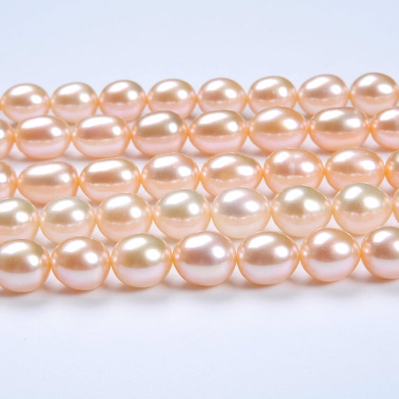Aaa 8~9mm Rice Bright Pink Clear Freshwater Pearl,raw Genuine Freshwater Pearl,high Luster Pearl,good Quality Freshwater Pearl Beads,ts1268