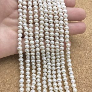 Shop Pearl Bead Shapes! 4-5mm Freshwater Pearl Beads, White Pearl Beads, Pearl Jewelry | Natural genuine other-shape Pearl beads for beading and jewelry making.  #jewelry #beads #beadedjewelry #diyjewelry #jewelrymaking #beadstore #beading #affiliate #ad
