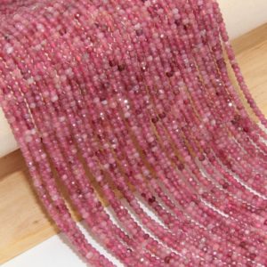 Shop Pink Tourmaline Beads! Natural Pink Tourmaline Rondelle Faceted Beads,2x3mm/2.5x4mm Tourmaline Loose Strand Beads,Semi Precious Stone Gemstone Beads. | Natural genuine beads Pink Tourmaline beads for beading and jewelry making.  #jewelry #beads #beadedjewelry #diyjewelry #jewelrymaking #beadstore #beading #affiliate #ad