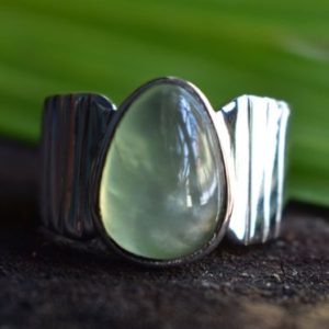 Shop Prehnite Rings! prehnite mens ring-prehnite unisex ring-925 silver natural prehnite ring-green prehnite ring-silver ring-ring for women-prehnite ring | Natural genuine Prehnite mens fashion rings, simple unique handcrafted gemstone men's rings, gifts for men. Anillos hombre. #rings #jewelry #crystaljewelry #gemstonejewelry #handmadejewelry #affiliate #ad