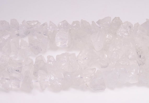 Full Strand(40 Cm) Large Natural Rough Clear Crystal Quartz Beads-drilled/raw Water Clear Quartz Nuggets/raw Crystal Quartz-approx.12~18mm