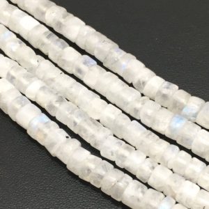 Shop Rainbow Moonstone Rondelle Beads! Natural Rainbow Moonstone Heishi Tyre 5.5-6.5mm 13" Beads Strand ! Smooth Heishi Beads ! Natural Rainbow Moonstone Wheel Shape Beads | Natural genuine rondelle Rainbow Moonstone beads for beading and jewelry making.  #jewelry #beads #beadedjewelry #diyjewelry #jewelrymaking #beadstore #beading #affiliate #ad