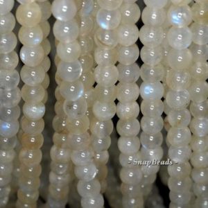 Shop Rainbow Moonstone Round Beads! 5mm Rainbow Moonstone Gemstone Round 5mm Loose Beads 16 inch Full Strand (90147824-142) | Natural genuine round Rainbow Moonstone beads for beading and jewelry making.  #jewelry #beads #beadedjewelry #diyjewelry #jewelrymaking #beadstore #beading #affiliate #ad