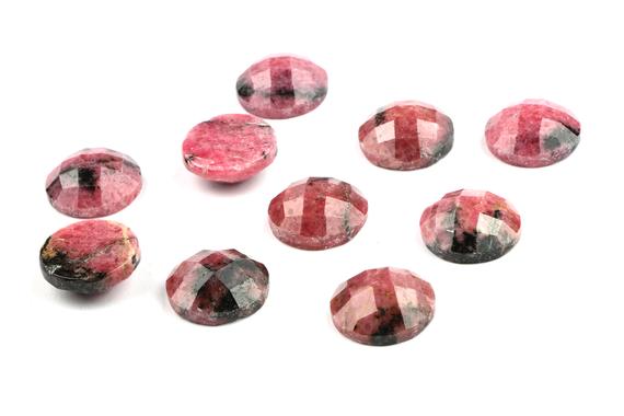 Large Cabochon,faceted Cabochon,rhodonite Cabochons,earth Minded Stone,pink Stones,deep Pink Gemstone,jewelry Supplies,craft Supplies