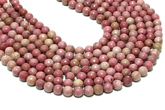 Aa Quality Rhodonite Beads,gemstone Beads,jewelry Making Diy,wholesale Beads Bulk,faceted Beads,8mm Beads - 16" Strand