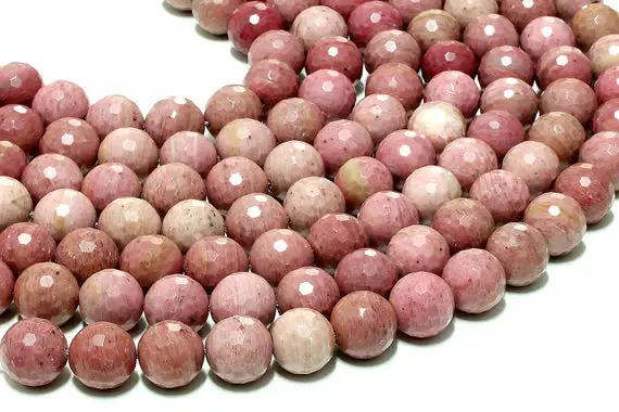 Extra Large Rhodonite Beads,14mm Round Beads,gemstone Beads,natural Beads,wholesale Beads,bulk Strand Beads,faceted Round Beads - 16" Strand