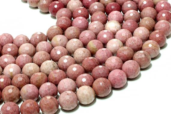 Unique Rhodonite Beads,wholesale Beads,faceted Beads,round Beads,large 12mm Beads,handmade Jewelry Supplies - 16" Strand