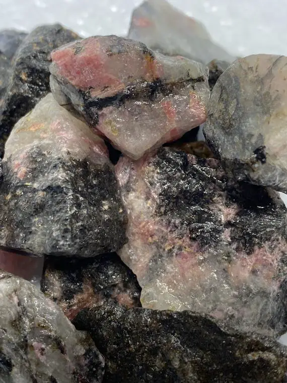 Rhodonite- Raw Rhodonite - Rough Rhodonite - Rhodonite Gemstone - Rhodonite Crystal - Healing Crystals - Rhodonite Stone - Soulshine