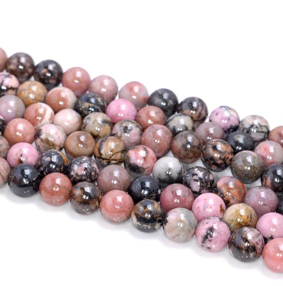 4mm Rhodonite Gemstone Pink Round 4mm Loose Beads 15.5 Inch Full Strand (90183743-370)