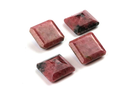 Large Stone,rhodonite Gemstone,faceted Gemstones,faceted Stones,pink Gemstones,loose Stones,unique Stones,birthstones Gifts,square Stone
