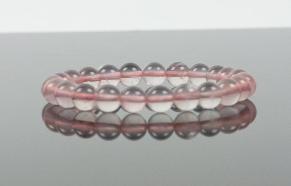 Rose Quartz Bracelet, Chakra Gemstone Bracelet, Handmade Jewelry,  Unique-gift-for-wife