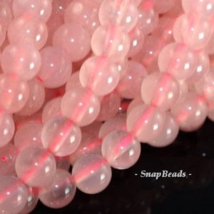 Shop Rose Quartz Round Beads! 6mm Regency Rose Quartz Gemstone Pink Round 6mm Loose Beads 16 inch Full Strand (90164220-75) | Natural genuine round Rose Quartz beads for beading and jewelry making.  #jewelry #beads #beadedjewelry #diyjewelry #jewelrymaking #beadstore #beading #affiliate #ad