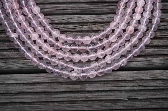 Rose Quartz (madagascar) 10-11mm Round Beads (etb00464)