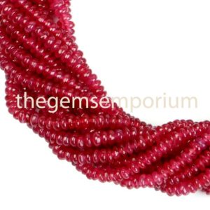 Shop Ruby Rondelle Beads! Natural Ruby Smooth Rondelle Beads,Ruby Plain Smooth Rondelle Beads,AAA Quality,Ruby Rondelle Beads,Ruby Wholesale Beads,Ruby Plain Beads | Natural genuine rondelle Ruby beads for beading and jewelry making.  #jewelry #beads #beadedjewelry #diyjewelry #jewelrymaking #beadstore #beading #affiliate #ad