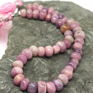 Shop Ruby Beads! Rare Natural Pink Red White Ruby Rustic Hand Formed Smooth Rondelles 6-7 mm strand | Natural genuine beads Ruby beads for beading and jewelry making.  #jewelry #beads #beadedjewelry #diyjewelry #jewelrymaking #beadstore #beading #affiliate #ad