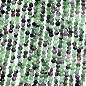 Shop Ruby Zoisite Faceted Beads! Genuine Natural Ruby Zoisite Loose Beads Grade AAA Faceted Round Shape 2mm 3mm 4mm 5mm | Natural genuine faceted Ruby Zoisite beads for beading and jewelry making.  #jewelry #beads #beadedjewelry #diyjewelry #jewelrymaking #beadstore #beading #affiliate #ad