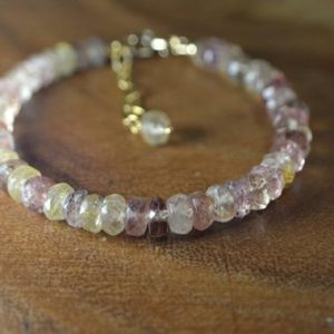 Shop Rutilated Quartz Bracelets! Rutilated Quartz Bracelet in 14k Gold // Strawberry Quartz // Gemstone Statement Bracelet // Stacking Bracelet // Healing Crystal Bracelet | Natural genuine Rutilated Quartz bracelets. Buy crystal jewelry, handmade handcrafted artisan jewelry for women.  Unique handmade gift ideas. #jewelry #beadedbracelets #beadedjewelry #gift #shopping #handmadejewelry #fashion #style #product #bracelets #affiliate #ad