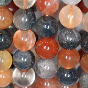 Shop Rutilated Quartz Round Beads! 10-11mm Rainbow Rutilated Quartz Gemstone Garde AAA Round Loose Beads 7 inch Half Strand (80001067-146) | Natural genuine round Rutilated Quartz beads for beading and jewelry making.  #jewelry #beads #beadedjewelry #diyjewelry #jewelrymaking #beadstore #beading #affiliate #ad