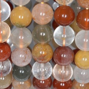 Shop Rutilated Quartz Round Beads! 11mm Rainbow Rutilated Quartz Gemstone Garde AA Round Loose Beads 7.5 inch Half Strand (80001068-146) | Natural genuine round Rutilated Quartz beads for beading and jewelry making.  #jewelry #beads #beadedjewelry #diyjewelry #jewelrymaking #beadstore #beading #affiliate #ad