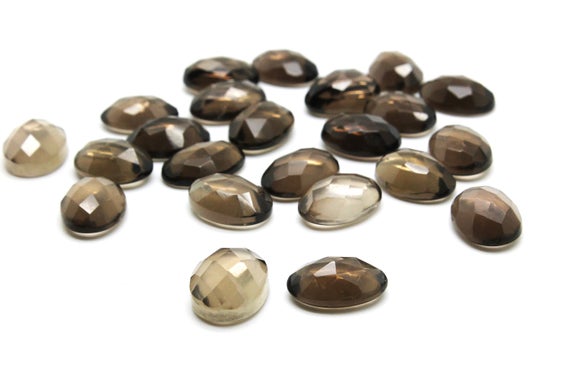 Smoky Quartz Cabochon,oval Cabochons,quartz Cabs,jewelry Supplies,gemstone Cabochons,faceted Cabochons,brown Gemstones,aa Quality
