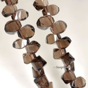 Shop Smoky Quartz Chip & Nugget Beads! 12x8mm Smoky Quartz Gemstone Faceted Nugget Loose Beads 7 inch Half Strand (90191255-B21-537) | Natural genuine chip Smoky Quartz beads for beading and jewelry making.  #jewelry #beads #beadedjewelry #diyjewelry #jewelrymaking #beadstore #beading #affiliate #ad