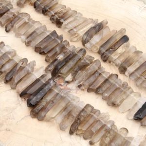 Shop Smoky Quartz Beads! Smoky Quartz Crystals Beads,Raw Crystals Tower,Smoky Quartz Crown Beads,Obelisk Crystals Quartz Bead,Top Drilled High Quality Smoky Quartz | Natural genuine beads Smoky Quartz beads for beading and jewelry making.  #jewelry #beads #beadedjewelry #diyjewelry #jewelrymaking #beadstore #beading #affiliate #ad