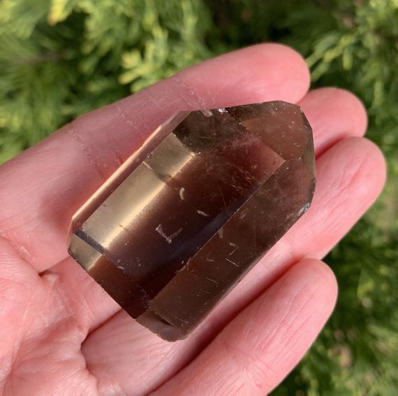 1.8" Smoky Quartz Crystal Point - Stone Tower - Natural - Polished - Meditation Stone - Healing Crystal- Crystal Grid Stone- From Brazil 46g