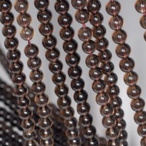 Shop Smoky Quartz Round Beads! 6mm Smoky Quartz Gemstone Grade AAA Round Loose Beads 15 inch Full Strand (80001531-101) | Natural genuine round Smoky Quartz beads for beading and jewelry making.  #jewelry #beads #beadedjewelry #diyjewelry #jewelrymaking #beadstore #beading #affiliate #ad