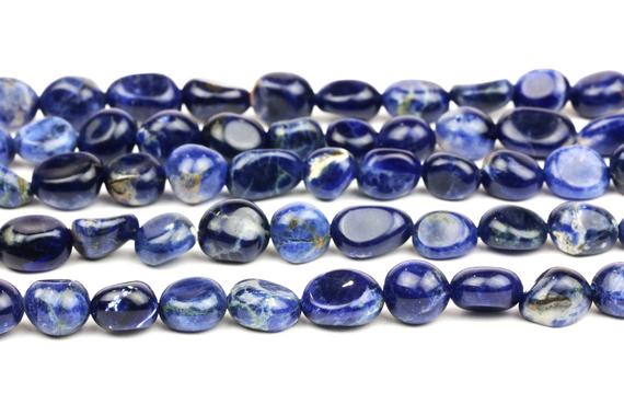 Sodalite Beads,nugget Beads,sodalite Nuggets,gemstone Beads,unique Beads,blue Beads,navy Blue Beads,jewelry Making,diy Beads,aa Quality