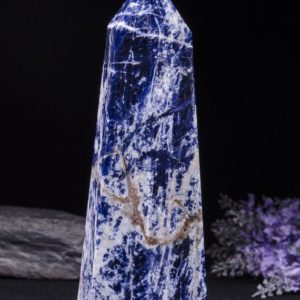 Shop Sodalite Points & Wands! Polished LARGE Blue Sodalite Crystal Tower/Healing Crystal/Blue Crystal Stone/Gift for Mom/Healing Stone/Decor/Decoration/Chakra/Reiki | Natural genuine stones & crystals in various shapes & sizes. Buy raw cut, tumbled, or polished gemstones for making jewelry or crystal healing energy vibration raising reiki stones. #crystals #gemstones #crystalhealing #crystalsandgemstones #energyhealing #affiliate #ad
