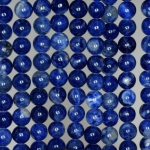 6mm Blueberry Sodalite Gemstone Grade AA Blue Round Loose Beads 15.5 inch Full Strand (90186293-729) | Natural genuine round Sodalite beads for beading and jewelry making.  #jewelry #beads #beadedjewelry #diyjewelry #jewelrymaking #beadstore #beading #affiliate #ad