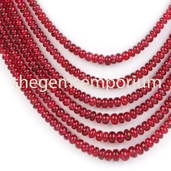 Top Quality Red Spinel Plain Rondelle Necklace,red Spinel Smooth Necklace, Aaa Qualtiy,wholesale Beads,red Spinel Necklace (3-6mm)beads