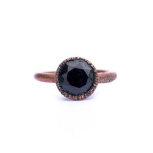 SALE Black Spinel ring | Black Spinel crystal ring | Electroformed Spinel Ring | Spinel Crystal Jewelry | Natural genuine Gemstone jewelry. Buy crystal jewelry, handmade handcrafted artisan jewelry for women.  Unique handmade gift ideas. #jewelry #beadedjewelry #beadedjewelry #gift #shopping #handmadejewelry #fashion #style #product #jewelry #affiliate #ad